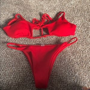 Pacsun red cutout bathing suit